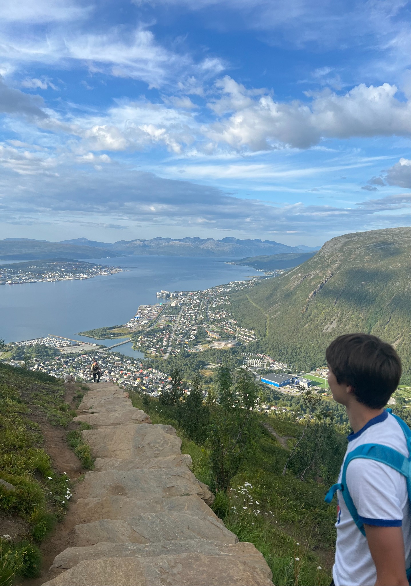 View over Tromsø and the surrounding mountains from Fjellheisen during our August 2024 visit